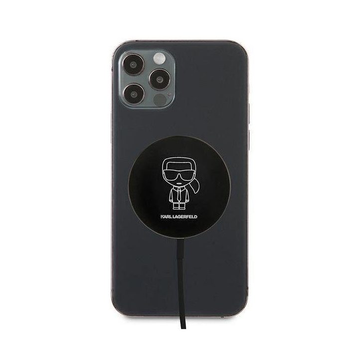Karl Lagerfeld indukcinis įkroviklis KLCBMSIKBK 15W MagSafe