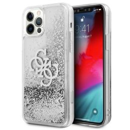 Guess GUHCP12LLG4GSI iPhone 12 Pro Max 6.7 sidabrinis/sidabrinis deklas 4G Big Liquid Glitter