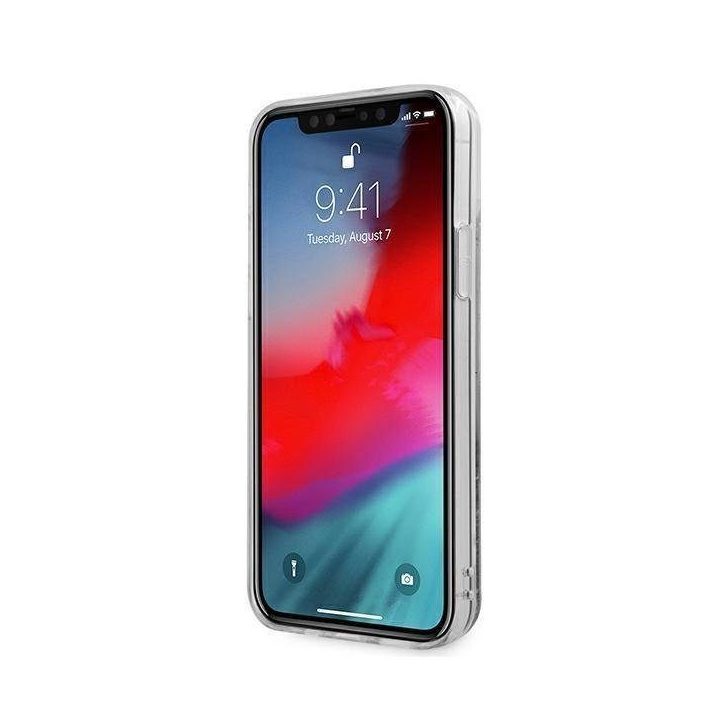 Guess GUHCP12LLG4GSI iPhone 12 Pro Max 6.7 sidabrinis/sidabrinis deklas 4G Big Liquid Glitter