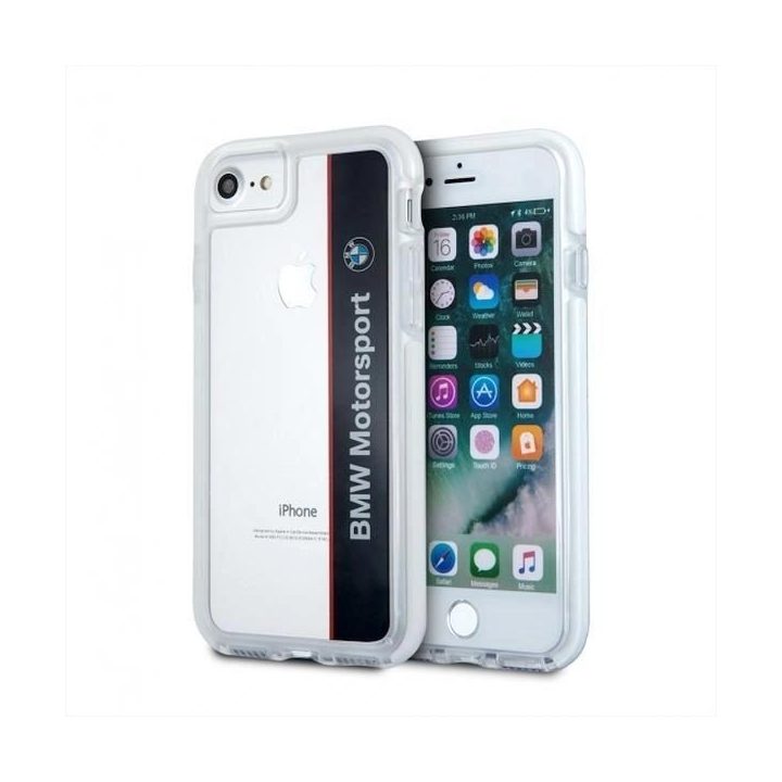 Dėklas deklas BMW BMHCP7SPVNA iPhone 7 /8/SE 2020 / SE 2022 skaidrus tamsiai mėlynas SHOCKPROOF