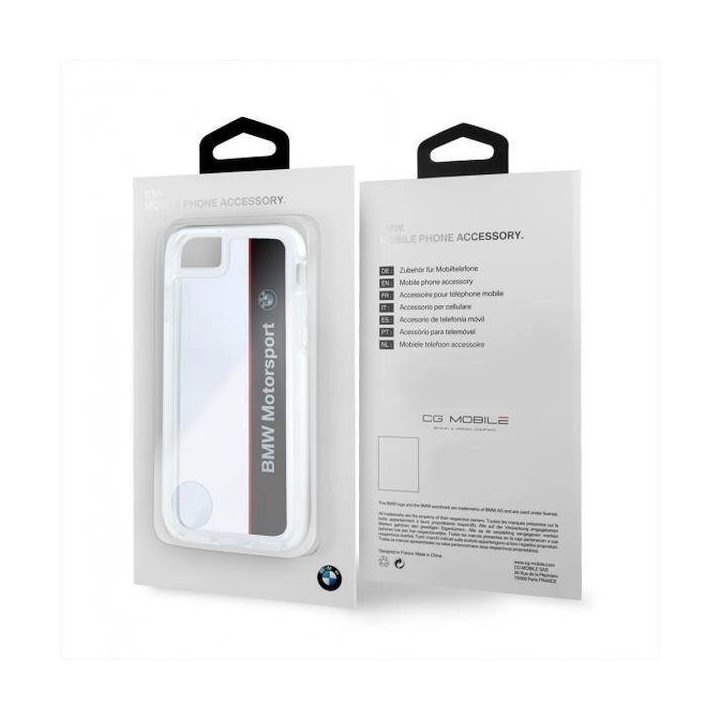 Dėklas deklas BMW BMHCP7SPVNA iPhone 7 /8/SE 2020 / SE 2022 skaidrus tamsiai mėlynas SHOCKPROOF