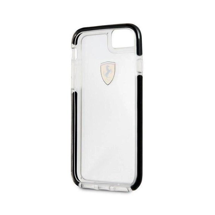 Ferrari deklas FEGLHCP7BK iPhone 7/8 SE 2020 / SE 2022 Atsparus smūgiams, skaidrus, juodas