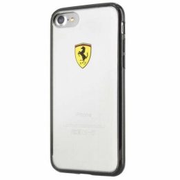 Ferrari deklas FEHCP7BK iPhone 7/8/SE 2020 / SE 2022 juodas / permatomas lenktynių skydas