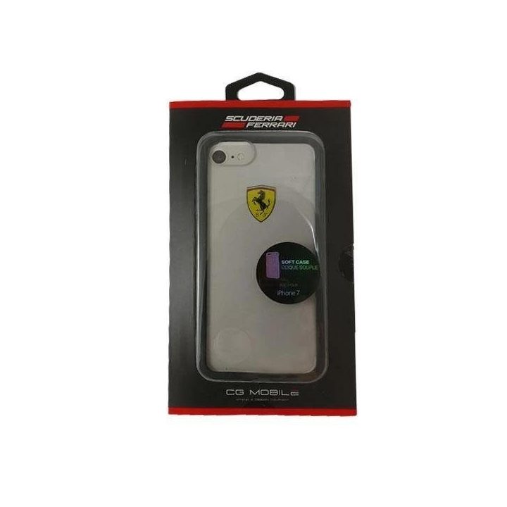 Ferrari deklas FEHCRFP7BK iPhone 7/8 / SE 2020 / SE 2022 skaidrus/juodas