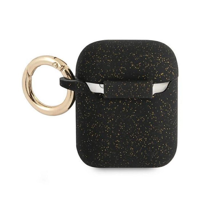 Guess GUA2SGGEK AirPods dangtelis juodas/juodas Silikono blizgučiai