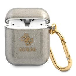 Guess GUA2UCG4GK AirPods dangtelis juodas/juodas Glitter kolekcija