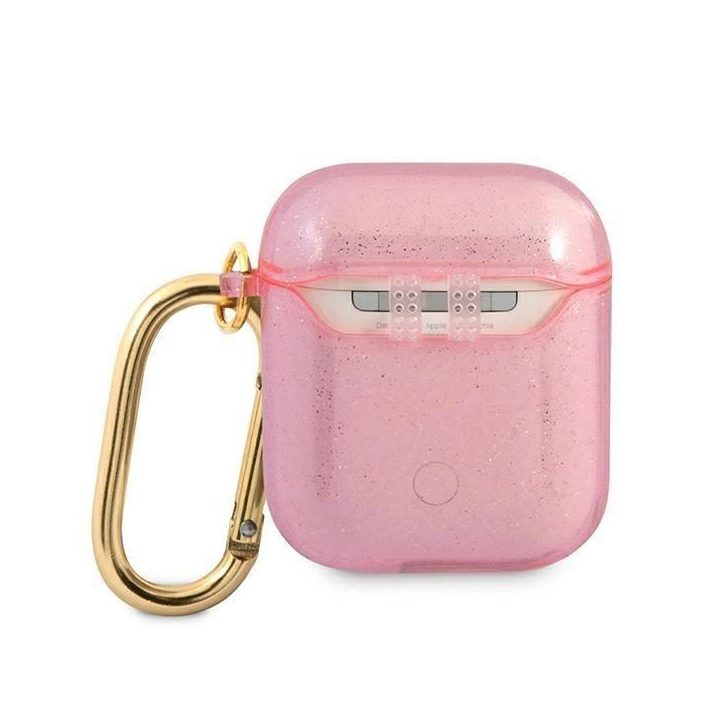 Guess GUA2UCG4GP AirPods dangtelis rožinis/rožinis Glitter kolekcija