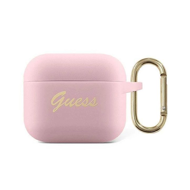 Guess GUA3SSSI AirPods 3 dangtelis rožinė/rožinė Silikonas Vintage Script