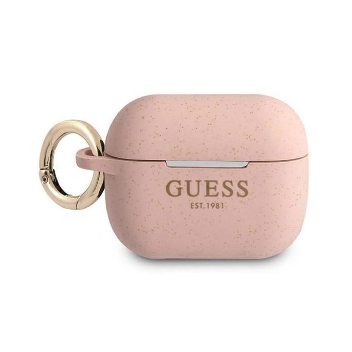 Guess GUAPSGGEP AirPods Pro dangtelis rožinis/rožinis Silikono blizgučiai