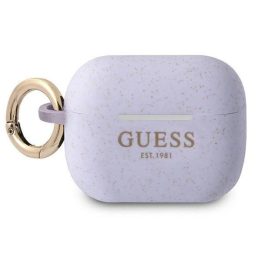 Guess GUAPSGGEU AirPods Pro dangtelis violetinės/violetinės spalvos silikoninis blizgutis