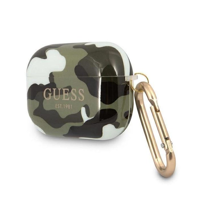 Guess GUAPUCAMA AirPods Pro dangtelis žalia/aki Camo kolekcija