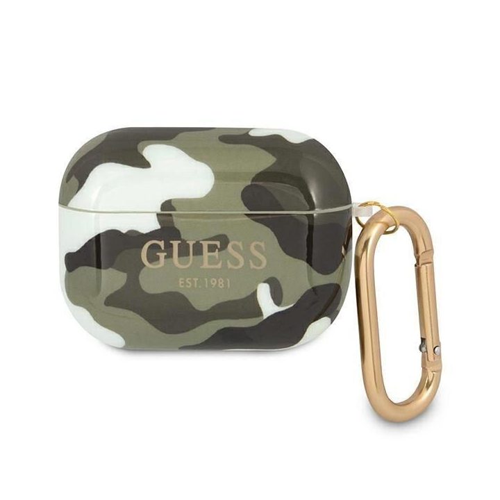 Guess GUAPUCAMA AirPods Pro dangtelis žalia/aki Camo kolekcija