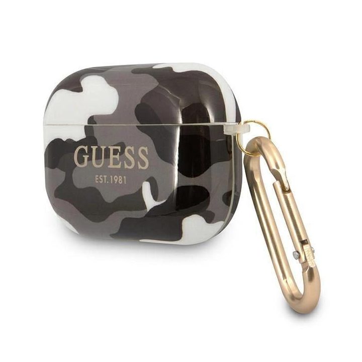 Guess GUAPUCAMG AirPods Pro dangtelis juodas/juodas Camo kolekcija