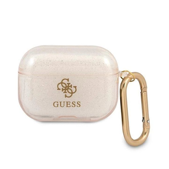 Guess GUAPUCG4GD AirPods Pro dangtelis aukso/aukso spalvos blizgučių kolekcija
