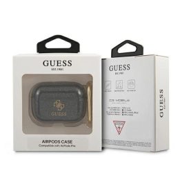 Guess GUAPUCG4GK AirPods Pro dangtelis juodas/juodas Glitter Collection