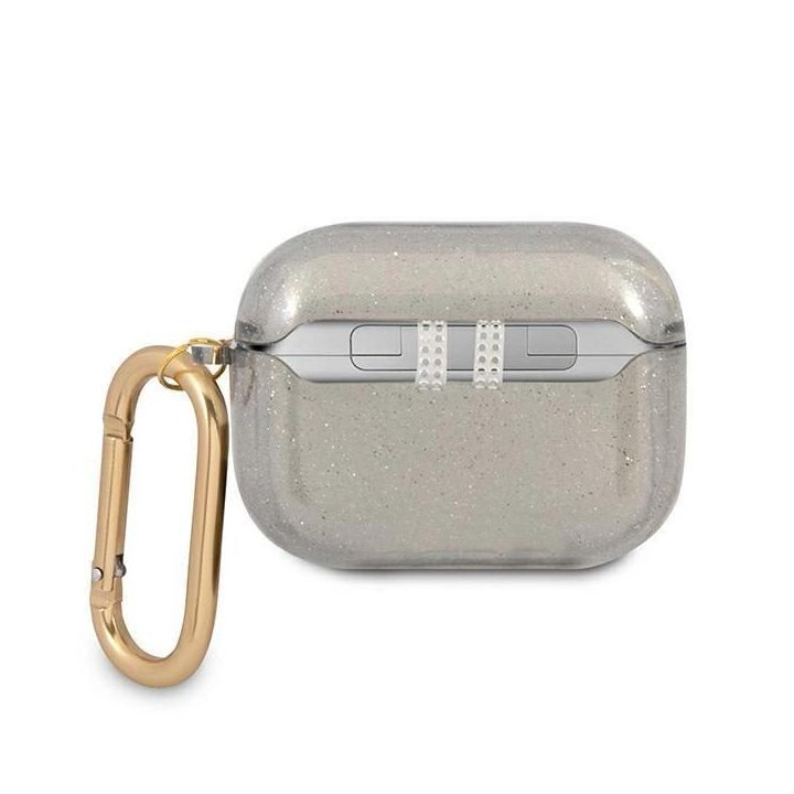 Guess GUAPUCG4GK AirPods Pro dangtelis juodas/juodas Glitter Collection