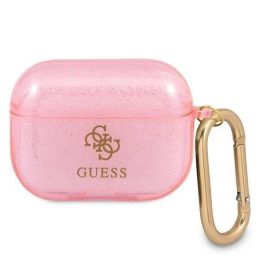 Guess GUAPUCG4GP AirPods Pro dangtelis rožinis/rožinis Glitter Collection