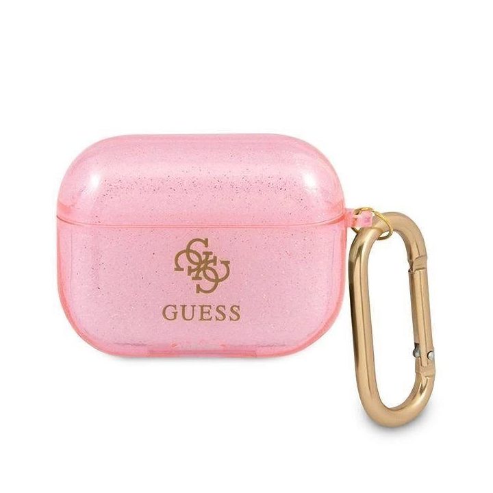 Guess GUAPUCG4GP AirPods Pro dangtelis rožinis/rožinis Glitter Collection