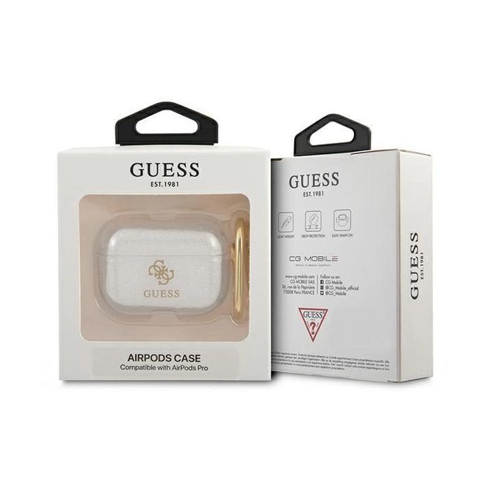 Guess GUAPUCG4GT AirPods Pro dangtelis Skaidri blizgučių kolekcija