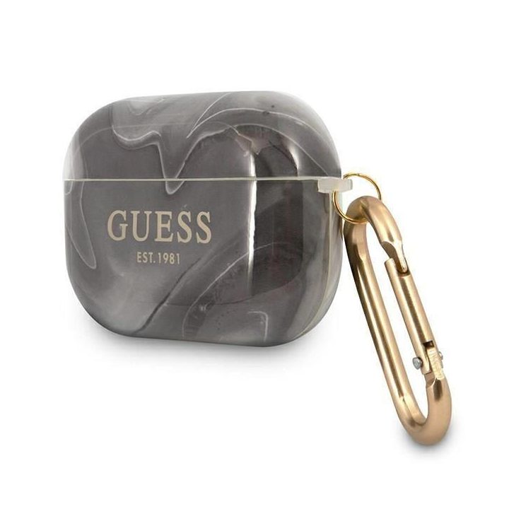 Guess GUAPUNMK AirPods Pro dangtelis juodas/juodas Marmuro kolekcija