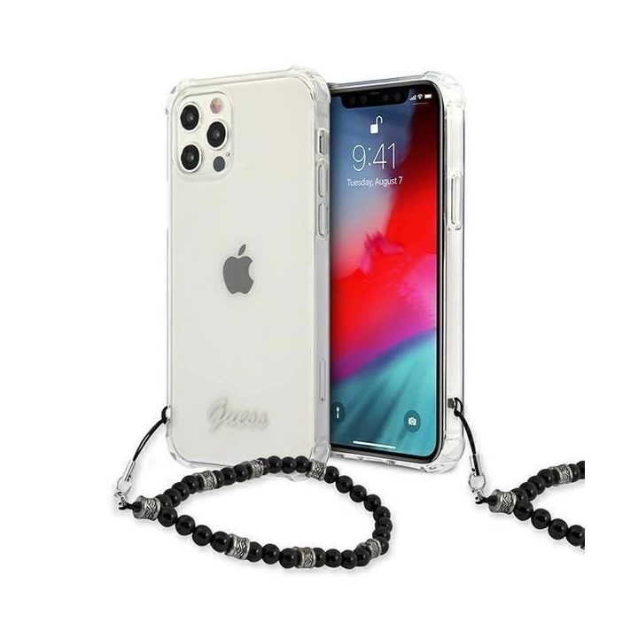 Guess GUHCP12LKPSBK iPhone 12 Pro Max 6.7 permatomas deklas Black Pearl