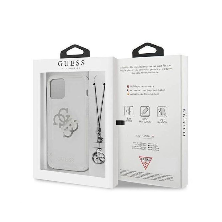 Guess GUHCP12LKS4GSI iPhone 12 Pro Max 6.7 permatomas deklas 4G Silver Charms Collection