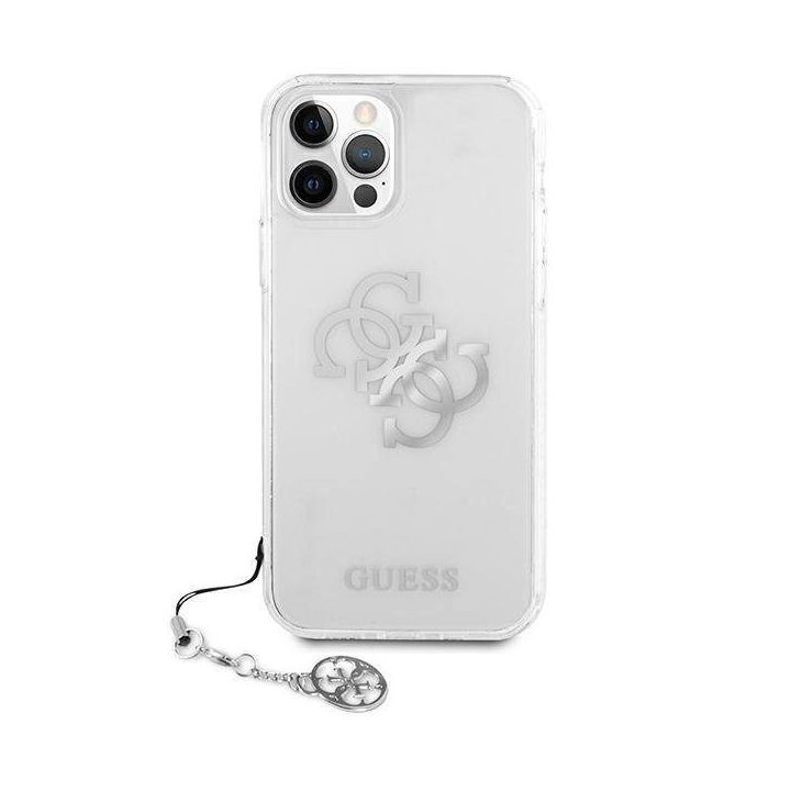 Guess GUHCP12LKS4GSI iPhone 12 Pro Max 6.7 permatomas deklas 4G Silver Charms Collection