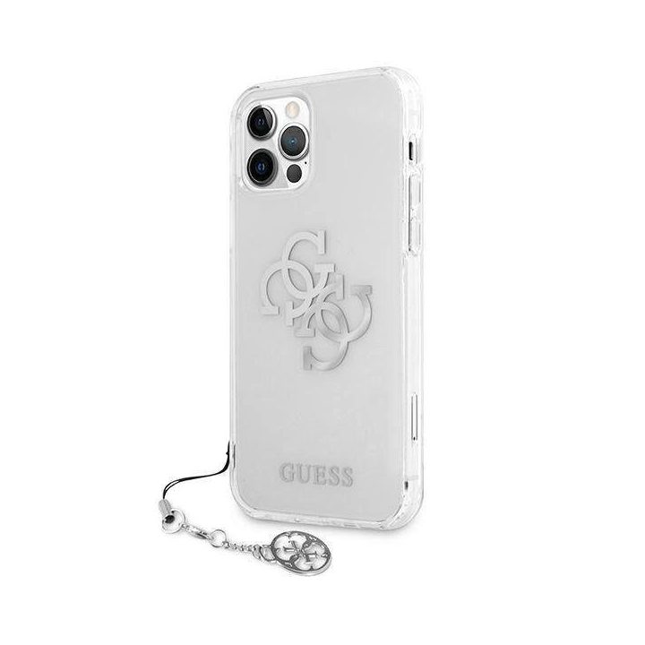 Guess GUHCP12LKS4GSI iPhone 12 Pro Max 6.7 permatomas deklas 4G Silver Charms Collection