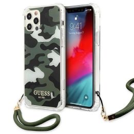 Guess GUHCP12LKSARKA iPhone 12 Pro Max 6.7 žalias/aki spalvos deklas Camo Collection