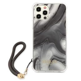 Guess GUHCP12LKSMAGR iPhone 12 Pro Max 6.7 pilkos/pilkos spalvos deklas Marble Collection