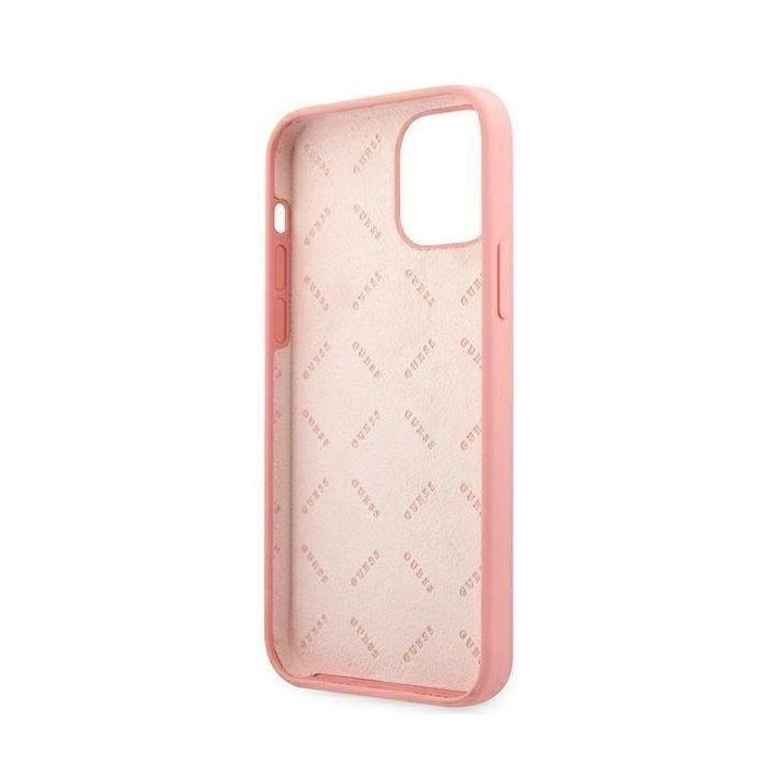 Guess GUHCP12LLSPEWPI iPhone 12 Pro Max 6.7 rožinės/rožinės spalvos deklas Peony Collection