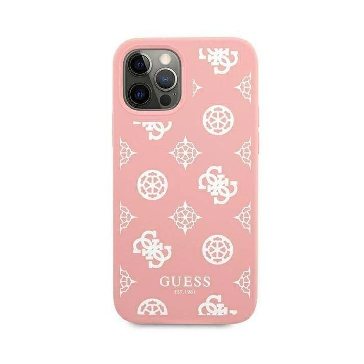 Guess GUHCP12LLSPEWPI iPhone 12 Pro Max 6.7 rožinės/rožinės spalvos deklas Peony Collection