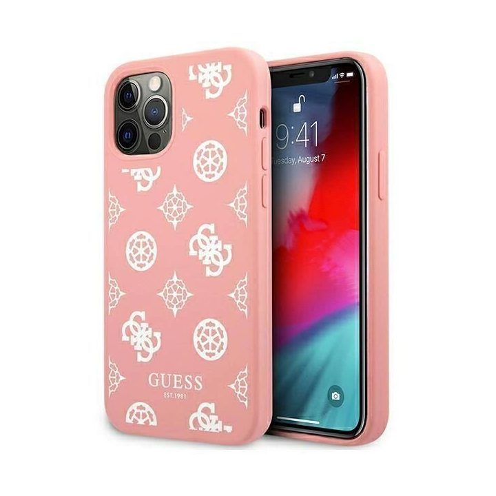 Guess GUHCP12LLSPEWPI iPhone 12 Pro Max 6.7 rožinės/rožinės spalvos deklas Peony Collection