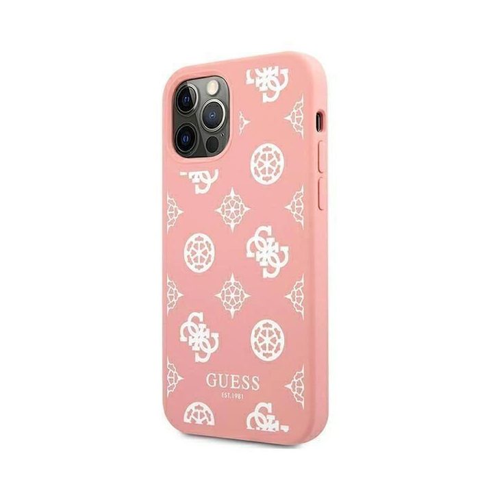 Guess GUHCP12LLSPEWPI iPhone 12 Pro Max 6.7 rožinės/rožinės spalvos deklas Peony Collection