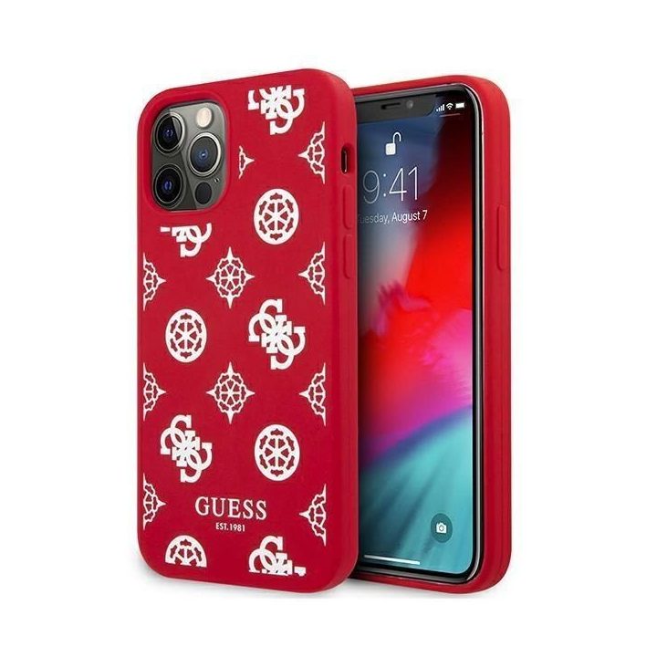 Guess GUHCP12LLSPEWRE iPhone 12 Pro Max 6.7 raudonas/raudonas deklas Peony Collection