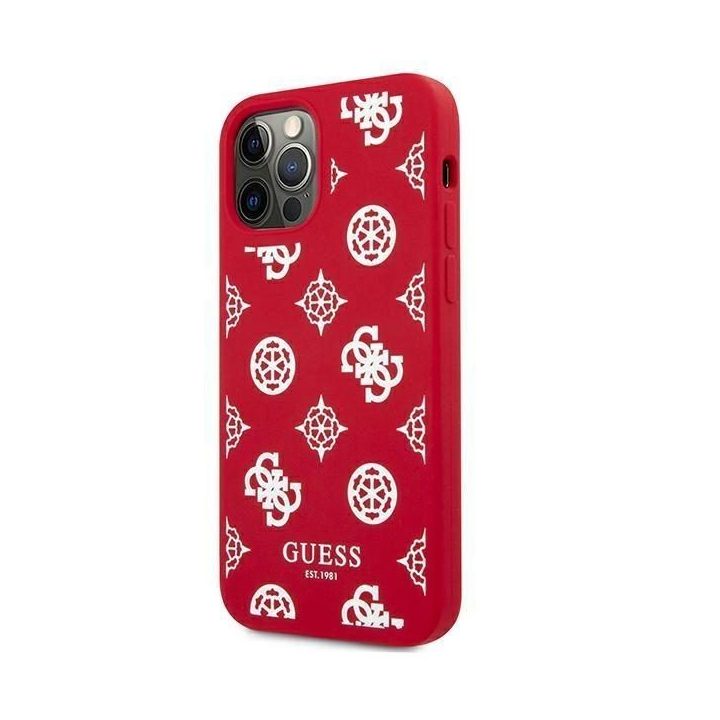 Guess GUHCP12LLSPEWRE iPhone 12 Pro Max 6.7 raudonas/raudonas deklas Peony Collection