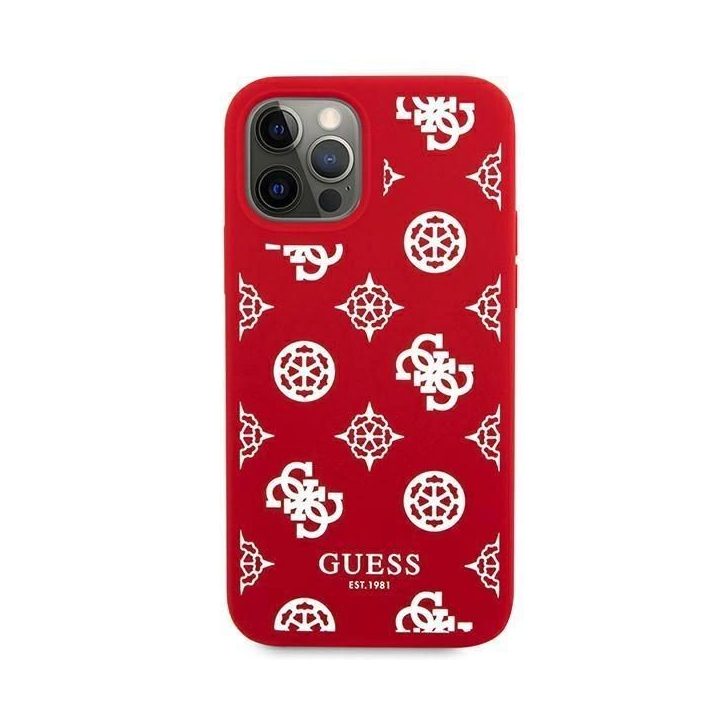 Guess GUHCP12LLSPEWRE iPhone 12 Pro Max 6.7 raudonas/raudonas deklas Peony Collection