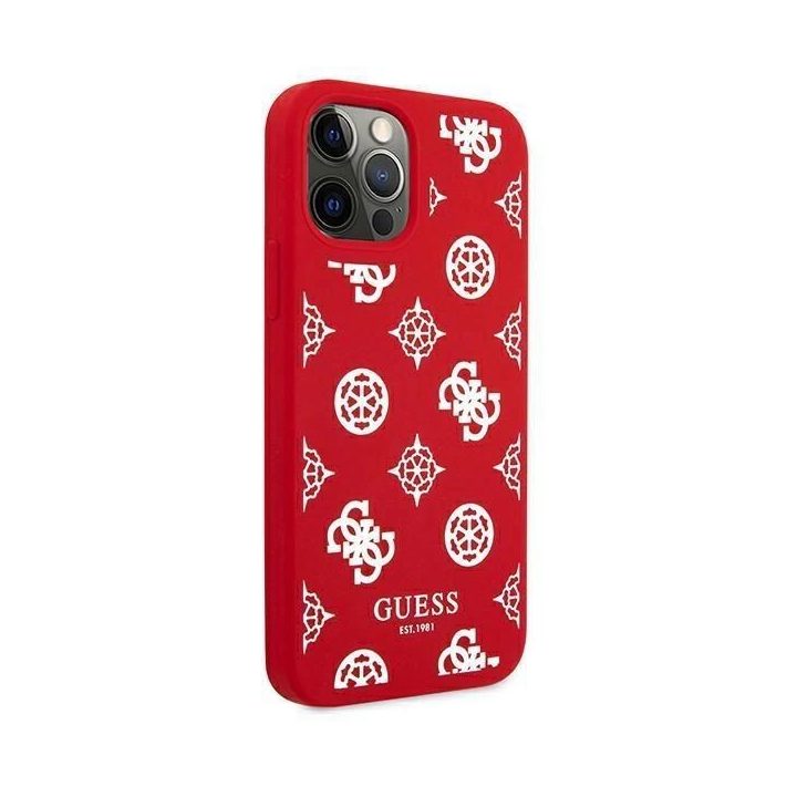 Guess GUHCP12LLSPEWRE iPhone 12 Pro Max 6.7 raudonas/raudonas deklas Peony Collection