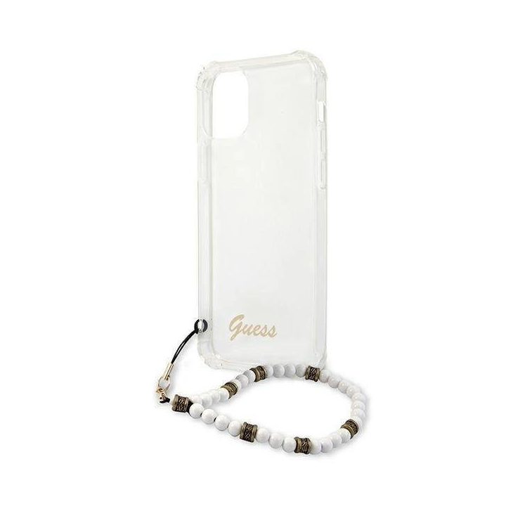 Guess GUHCP12MKPSWH iPhone 12/12 Pro 6.1 permatomas deklas White Pearl