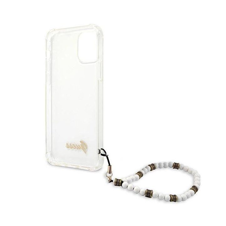 Guess GUHCP12MKPSWH iPhone 12/12 Pro 6.1 permatomas deklas White Pearl