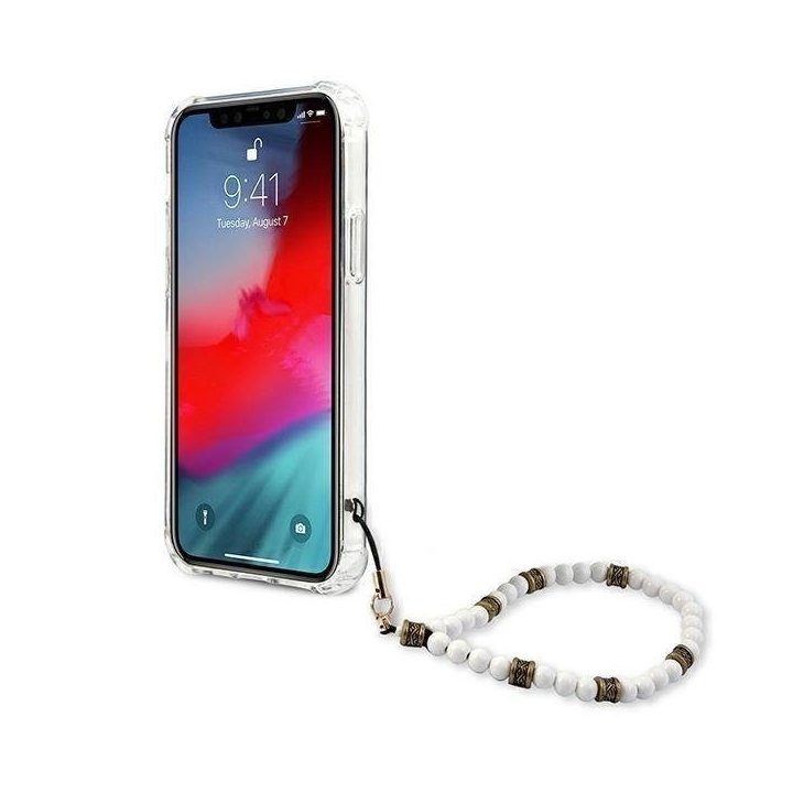 Guess GUHCP12MKPSWH iPhone 12/12 Pro 6.1 permatomas deklas White Pearl