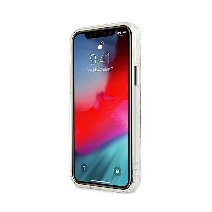 Guess GUHCP12MKTRSVGO iPhone 12/12 Pro 6.1 permatomas deklas Vintage Script Gold