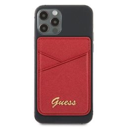 Guess Piniginė Kortelės lizdas GUWMSSASLRE MagSafe Saffiano raudona/raudona