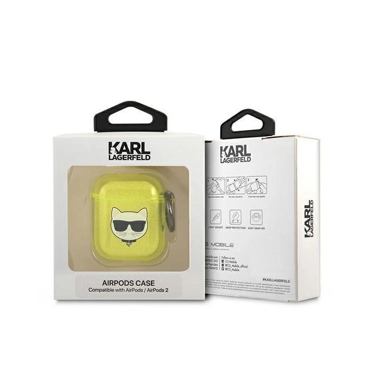 Karl Lagerfeld KLA2UCHFY AirPods dangtelis geltonas/ geltonas Choupette