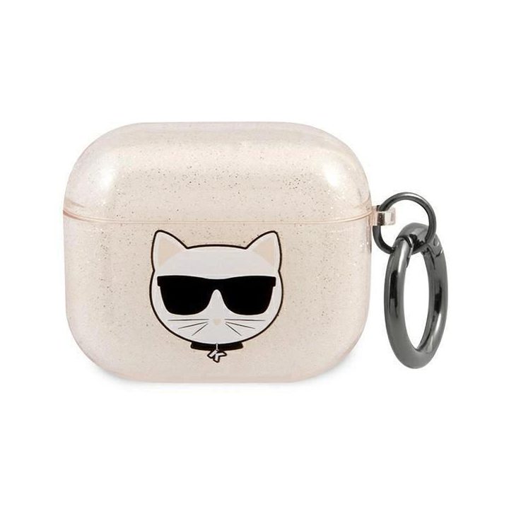 Karl Lagerfeld KLA3UCHGD AirPods 3 dangtelis Glitter Choupette