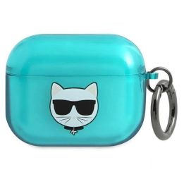Karl Lagerfeld KLAPUCHFL AirPods Pro dangtelis mėlynas/mėlynas Choupette