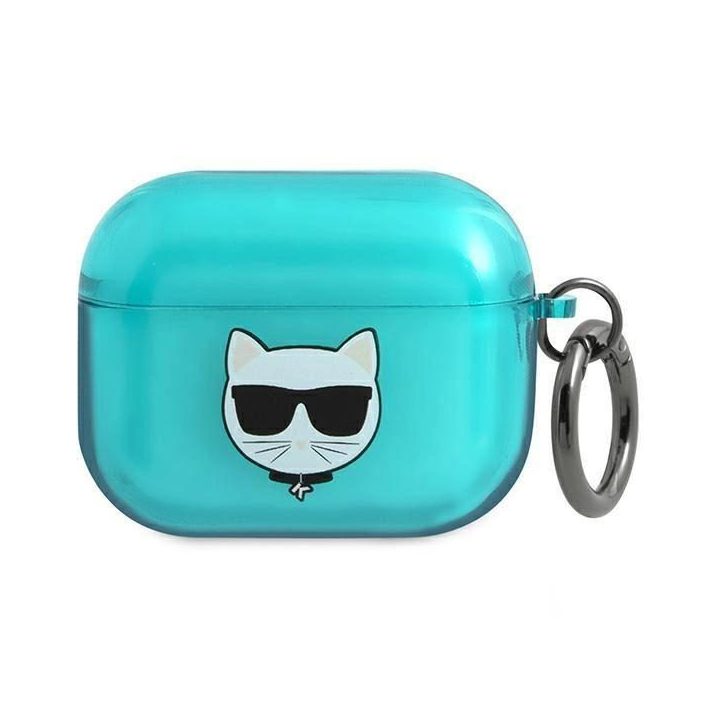 Karl Lagerfeld KLAPUCHFL AirPods Pro dangtelis mėlynas/mėlynas Choupette