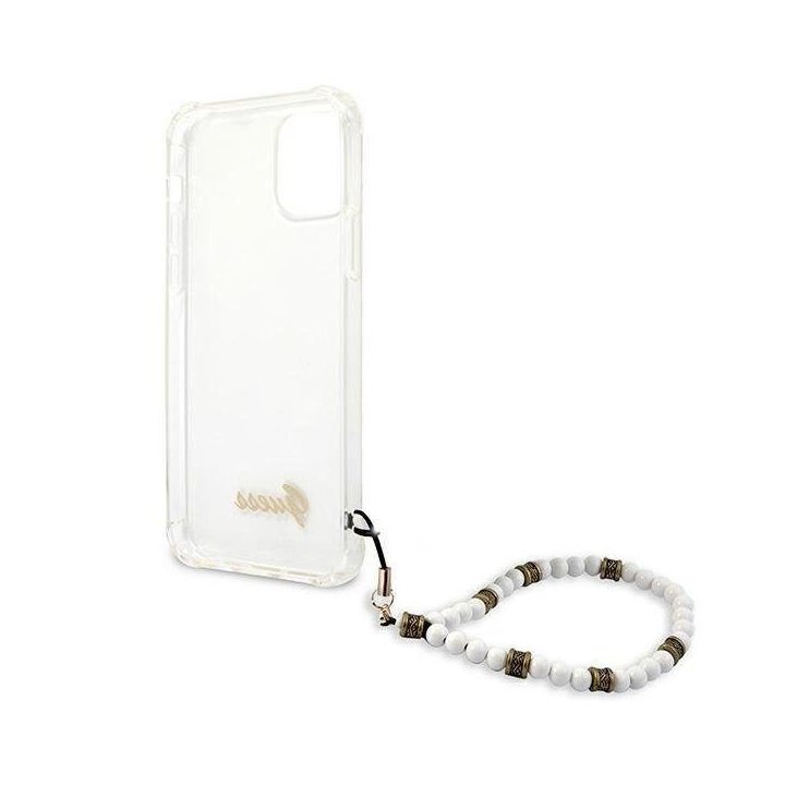 Guess GUHCP12LKPSWH iPhone 12 Pro Max 6.7 permatomas deklas White Pearl