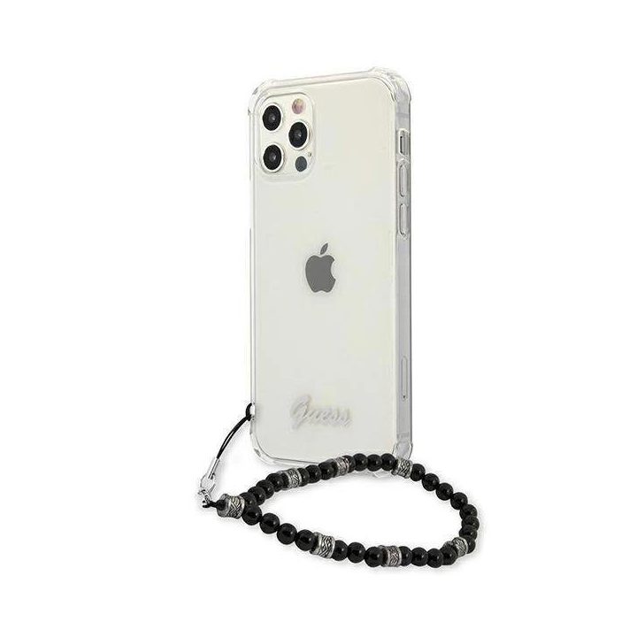 Guess GUHCP12MKPSBK iPhone 12/12 Pro 6.1 permatomas deklas Black Pearl