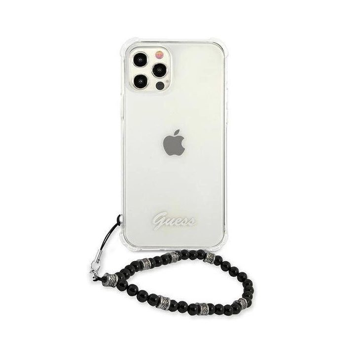 Guess GUHCP12MKPSBK iPhone 12/12 Pro 6.1 permatomas deklas Black Pearl